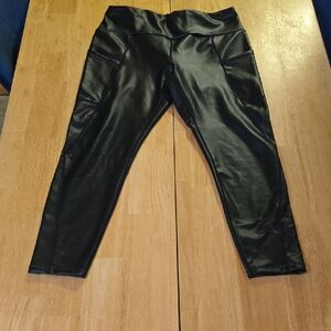 Black Faux Leather Leggings